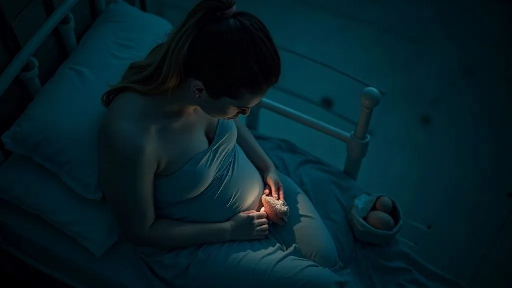 Pregnant woman taking a relaxing walk outdoors